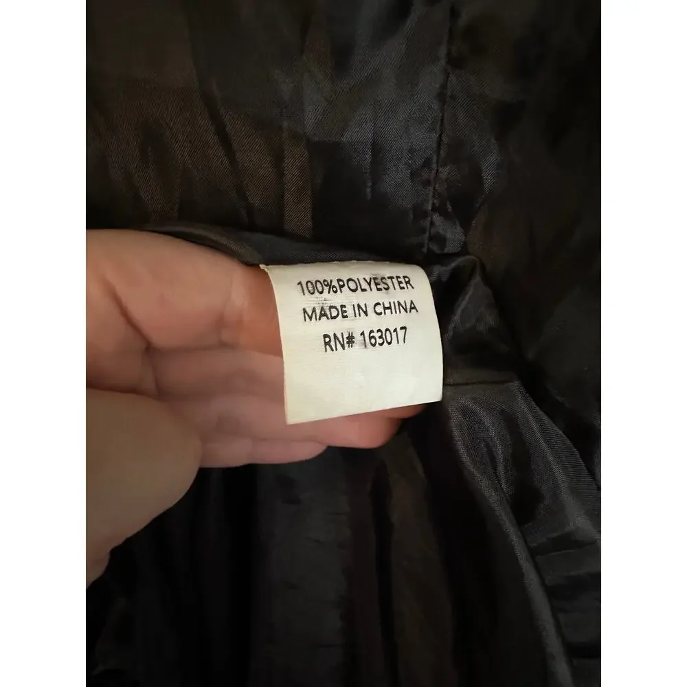 Princess Polly womens‎ L XL black oversized blazer single button jacket trench
